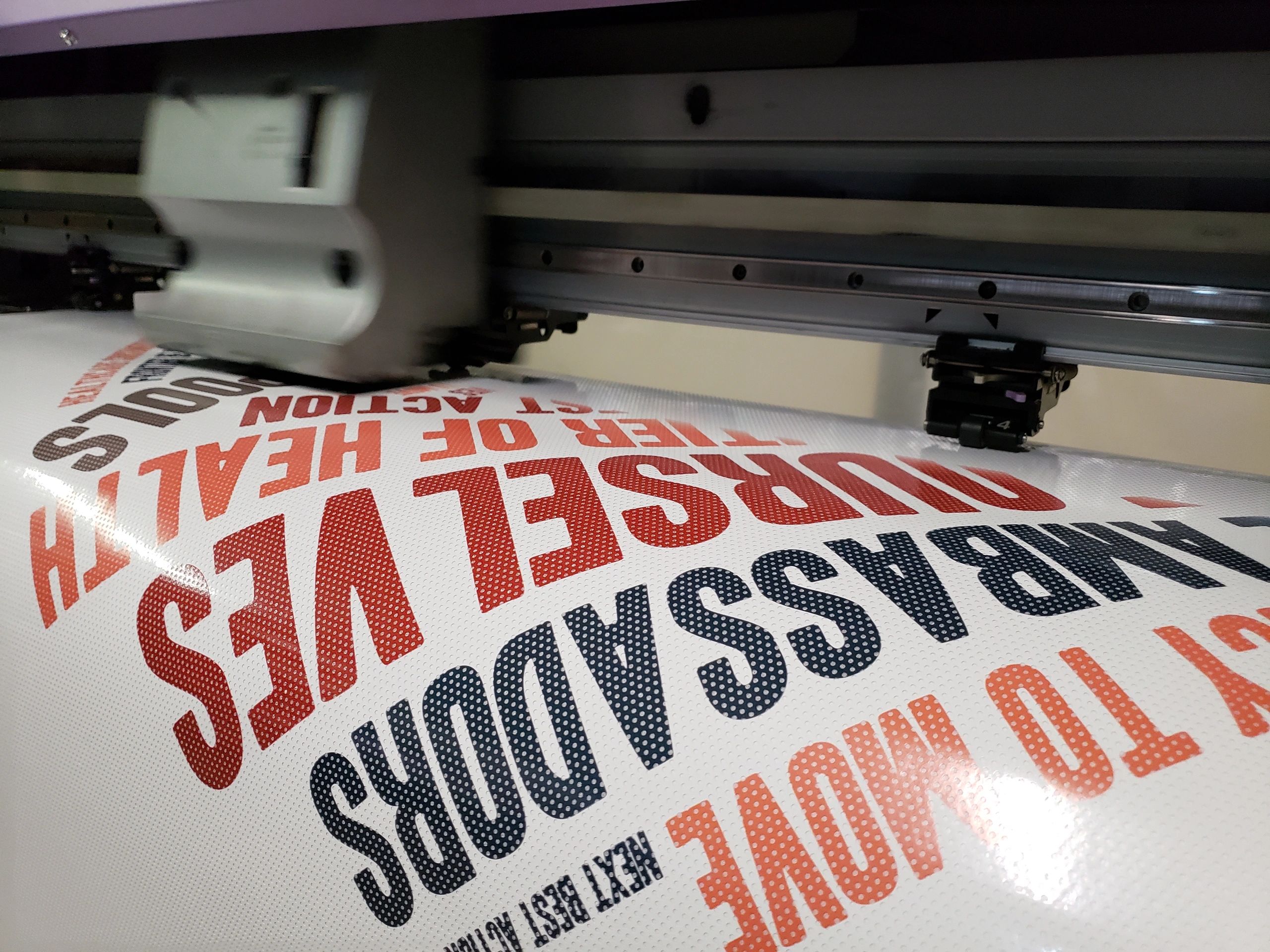 Large-format printer in operation