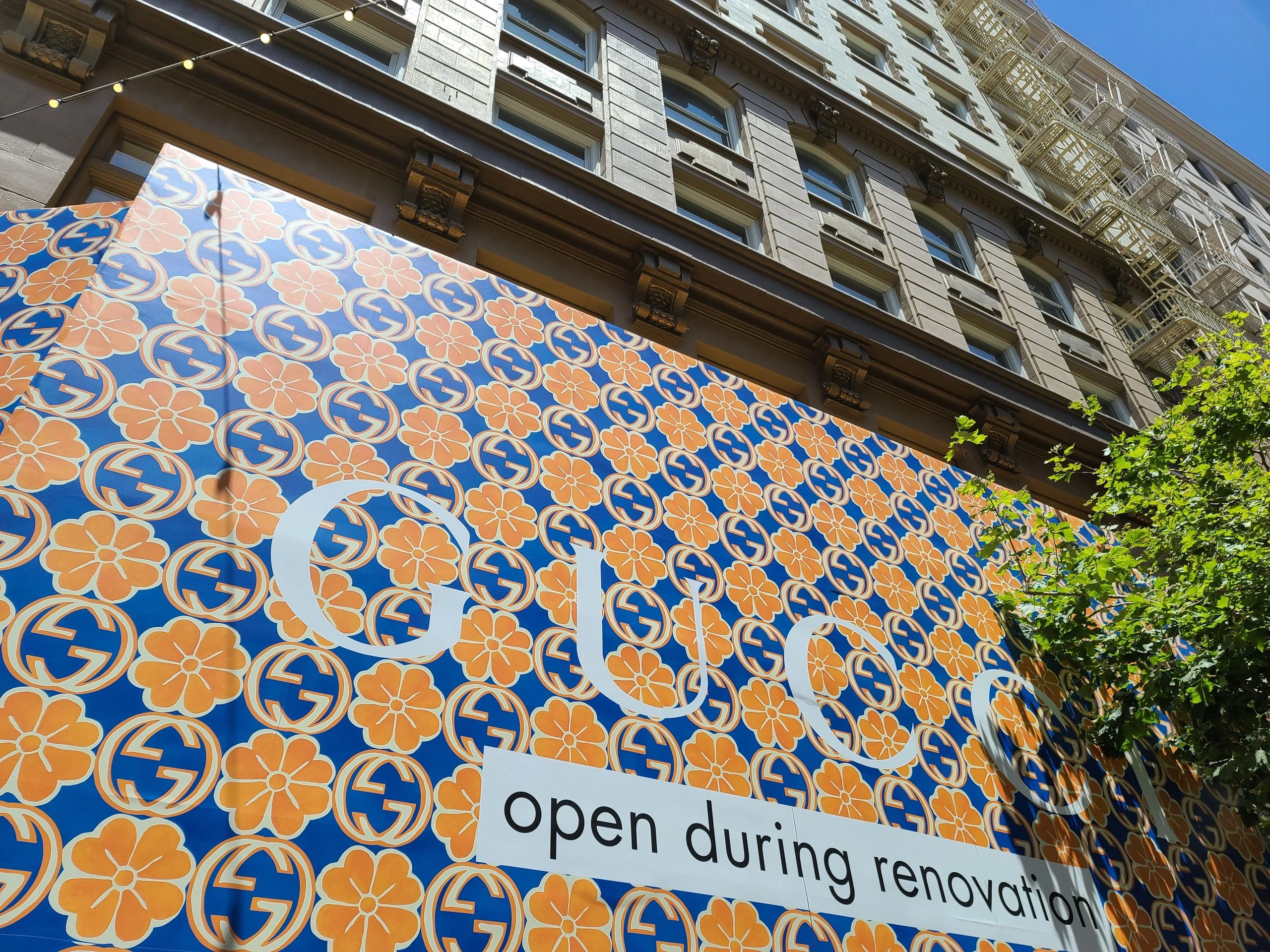 Retail construction wrap graphics